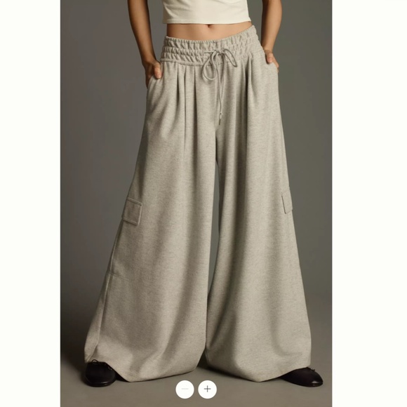 Anthropologie Maeve Weekender XL Wide-Leg Sweatpants - Picture 3 of 5